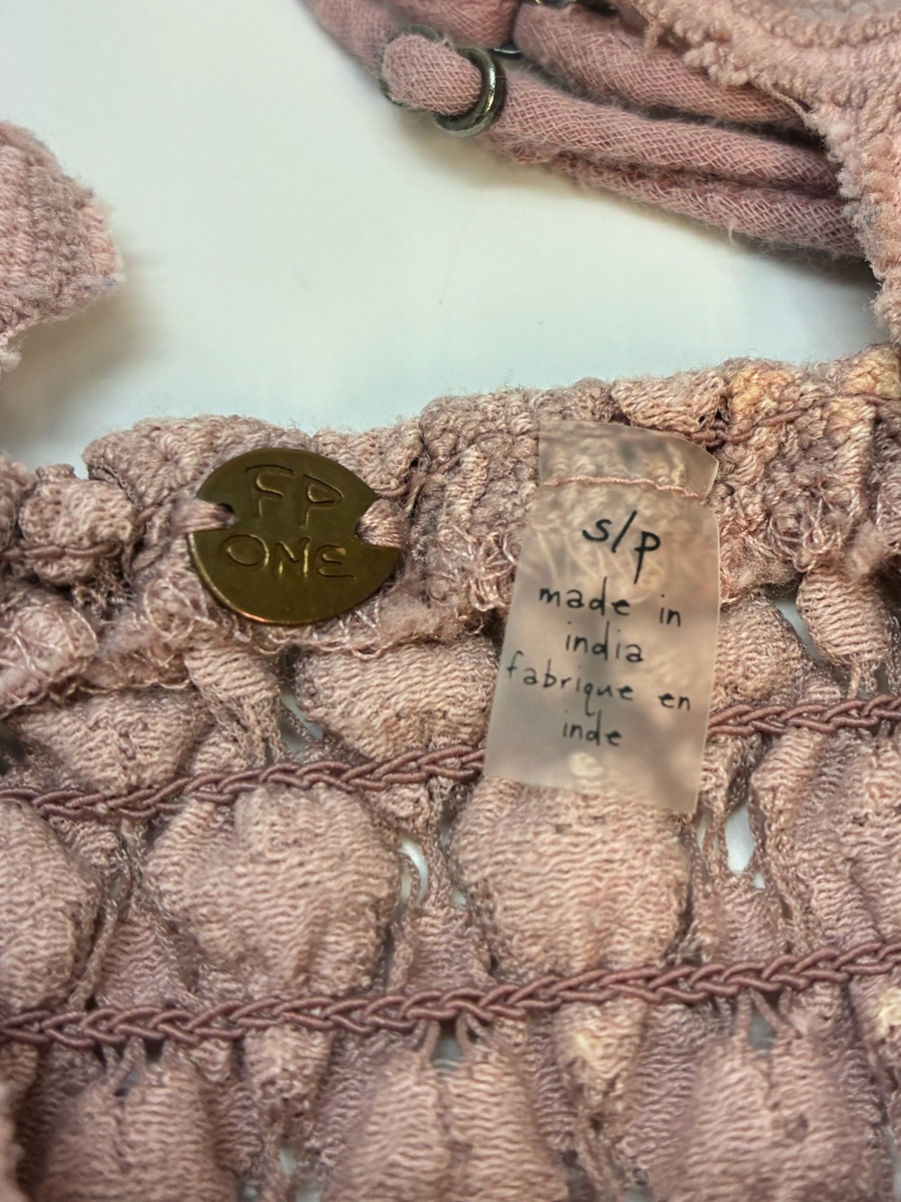 Free People Adella Cami Mauve Lace Ruffled Tank Top, Womens small; festival top - Picture 15 of 16